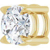 14 Karat Yellow Gold 5 mm Natural White Sapphire Gemstone Pendant | $393