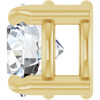 14 Karat Yellow Gold 5 mm Natural White Sapphire Gemstone Pendant | $393