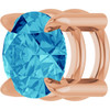 14 Karat Rose Gold 5 mm Natural Blue Zircon Gemstone Pendant | $305