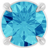 Platinum 5 mm Natural Blue Zircon Gemstone Pendant | $376