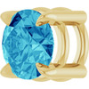 14K Yellow 5 mm Natural Blue Zircon Pendant