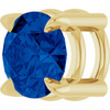 14K Yellow 5 mm Natural Blue Sapphire Pendant
