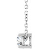 Sterling Silver Natural White Sapphire Necklace 4mm, 16-18 Inch - $219