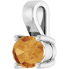 Platinum Natural Citrine Gemstone Pendant | $1,058