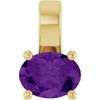 14K Yellow Natural Amethyst Pendant