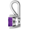 Platinum Natural Amethyst Pendant