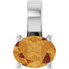 14 Karat White Gold Natural Citrine Gemstone Pendant | $679
