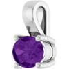 Sterling Silver Natural Amethyst Pendant