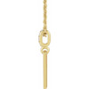 14 Karat Yellow Gold Natural Diamond Engravable Necklace 0.02 CTW, 16-18 Inch, 1mm - $860