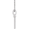 Platinum Natural Diamond Engravable Necklace 0.02 CTW, 16-18 Inch, 1mm - $1,621