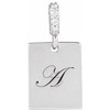 Platinum .02 CTW Natural Diamond Engravable Pendant