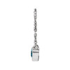 14 Karat White Gold Natural London Blue Topaz Bezel to Set Necklace 16-18 Inch - $769