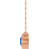 14 Karat Rose Gold Lab Grown Blue Sapphire Necklace 18 Inch, 5mm - $1,149