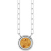 14 Karat White Gold Natural Citrine Necklace 18 Inch, 5mm - $1,064