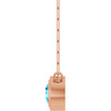14 Karat Rose Gold Natural Blue Zircon Necklace 18 Inch, 5mm - $1,147