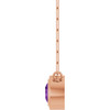14K Rose Natural Amethyst 18" Necklace