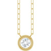 14K Yellow Natural White Sapphire 18" Necklace