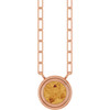 14K Rose Natural Citrine 18" Necklace