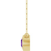 14 Karat Yellow Gold Natural Amethyst Necklace 18 Inch, 5mm - $1,076