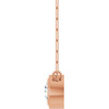 14 Karat Rose Gold Natural White Sapphire Necklace 18 Inch, 5mm - $1,244