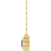 14 Karat Yellow Gold Natural Amethyst Necklace 18 Inch, 4mm - $706