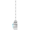 Sterling Silver Natural Aquamarine Necklace 18 Inch, 4mm - $233