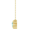 14K Yellow Natural Aquamarine 18" Necklace