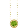 14 Karat Yellow Gold Natural Peridot Necklace 18 Inch, 6mm - $964