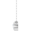 14 Karat White Gold Natural White Sapphire Necklace 18 Inch, 6mm - $1,692