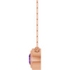 14 Karat Rose Gold Natural Amethyst Necklace 18 Inch, 6mm - $971