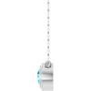 14K White Natural Blue Zircon 18" Necklace
