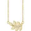 Accented Leaf Necklace or Center