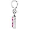 Platinum Lab Grown Pink Sapphire Gemstone Pendant | $378