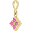 14 Karat Yellow Gold Lab Grown Pink Sapphire Gemstone Pendant | $341