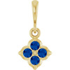 14 Karat Yellow Gold Lab Grown Blue Sapphire Gemstone Pendant | $326