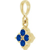 14 Karat Yellow Gold Lab Grown Blue Sapphire Gemstone Pendant | $326