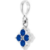 Platinum Lab Grown Blue Sapphire Gemstone Pendant | $428