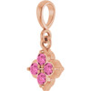 14K Rose Lab-Grown Pink Sapphire Pendant