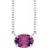 Platinum Natural Pink Tourmaline 18" Necklace