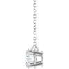14K White Natural White Sapphire 18" Necklace