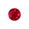 0.64 Carat Vivid Red Ruby Gem, Round Cut, 4.9 mm