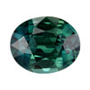 3.73 Blue Green Sapphire Oval 10 x 8.2 mm