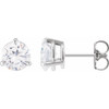 14K White 3/8 CTW Natural Diamond Earrings