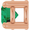 14 Karat Rose Gold 4 mm Natural Emerald Gemstone Pendant | $835