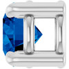 Platinum 4 mm Lab Grown Blue Sapphire Gemstone Pendant | $310