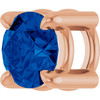 14K Rose 4 mm Natural Blue Sapphire Pendant