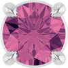 Platinum 4 mm Natural Pink Tourmaline Gemstone Pendant | $285