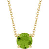 14K Yellow 6 mm Natural Peridot 16-18" Necklace