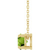 14K Yellow 6 mm Natural Peridot 16-18" Necklace
