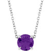 14 Karat White Gold Natural Amethyst Necklace 6mm, 16-18 Inch - $866